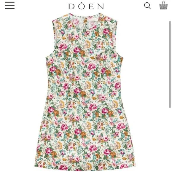 NWT DOEN Adele Dress Liberty Rose Romance Fabric Baby Doll Dress Floral - Picture 3 of 10